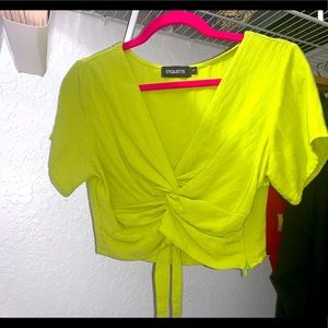 Lime green crop top